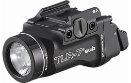 Streamlight 69404 TLR-7 SUB Ultra-Compact For Handgun Springfield Hellcat 500 Lumens Output White LED Light 140 Meters Beam Clamp Mount Black Anodized Aluminum