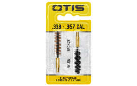 Otis FG335NB Bore Brush Set  35/338/357 Cal 8-32" Thread 2" Long Bronze/Nylon Bristles 1 Set