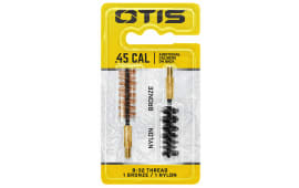 Otis FG345NB Bore Brush Set 44 Mag/45 Cal/460 Cal 8-32 Thread 2" Long Bronze/Nylon Brush 2 Per Pkg