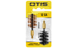 Otis FG512NB Bore Brush Set 12GA 10 GA Shotgun 8-32 Thread 2" Long Bronze/Nylon Brush 2 Per Pkg