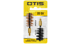 Otis FG520NB Bore Brush Set 20GA Shotgun 2" Long Bronze/Nylon Brush 2 Per Pkg