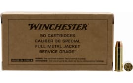 Winchester Ammo .38 Special 130 Grain FMJ Brown Box Service Grade - 50rd Box