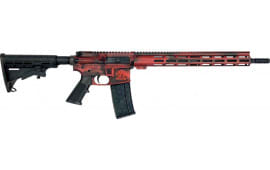 Great Lakes Firearms AR-15 Rifle, .223 Wylde 16" 4150 CRMOV Black Nitride Barrel, 15.25" M-LOK Rail, 7075 T6 Receiver, Battleworn Red Lipstick Cerakote Finish, GL15223 B-LRD