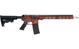 Great Lakes Firearms AR-15 Rifle, .223 Wylde 16" 4150 416r Stainless Steel Barrel, 15.25" M-LOK Rail, 7075 T6 Receiver, Battleworn Red Lipstick Cerakote Finish, GL15223SS B-LRD