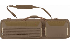Tac Six 10833 Unit Tactical Rifle Case 46" Coyote Holds 2 Rifles with Large Exterior Pockets & Padded Shoulder Strap