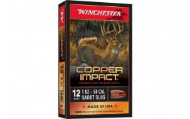 Winchester Ammo X12CLF Copper Impact 12GA 2.75" 1oz Sabot Slug Shot - 5sh Box