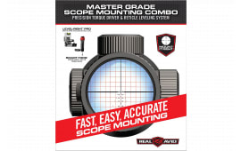 Real Avid AVMSMK Master Grade Scope Mounting Combo Includes Torque Driver and Reticle Leveling System