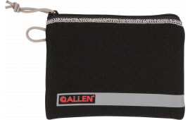 Allen 3626 Pistol Pouch made of Black Polyester with Lockable Zippers, ID Label & Fleece Lining Holds Compact Size Handgun 5" L x 7" W Interior Dimensions