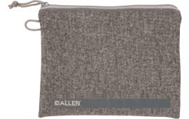 Allen 3627 Pistol Pouch made of Gray Polyester with Lockable Zippers, ID Label & Fleece Lining Holds Full Size Handgun 7" L x 9" W Interior Dimensions