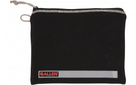 Allen 3628 Pistol Pouch made of Black Polyester with Lockable Zippers, ID Label & Fleece Lining Holds Full Size Handgun 7" L x 9" W Interior Dimensions