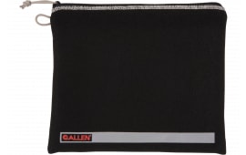 Allen 3630 Pistol Pouch made of Black Polyester with Lockable Zippers, ID Label & Fleece Lining Holds Oversized Handgun 9" L x 11" W Interior Dimensions