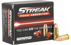 Ammo Inc 9124TMCSTRKRED Streak Visual 9mm Luger 124 gr Total Metal Jacket (TMJ) - 20rd Box