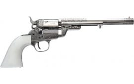Cimarron CA925N00G13WBH 1851RM WB Hickok .38 SPL 7.5" FS Nickel Engraved Revolver