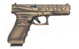 Glock - G22 Gen 3 - Semi-Automatic Pistol - 4.5" Barrel -.40 S&W - 15 Round Magazine - Burnt Bronze Flag - UI2250204-BBWFLAG