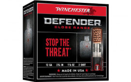Winchester Ammo S122PD25 Defender 12GA 2.75" 1 1/8oz 2 Lead Shot - 25sh Box