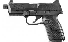 FN 66100837 509 Midsize Tactical 9mm Luger  4.50" Threaded Barrel 15+1 or 24+1 ,  Black , No Manual Safety , Optics Ready