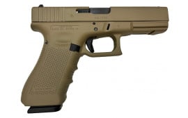 Glock 17 Gen 4 Semi-Automatic 9x19mm Pistol, 4.5" Barrel, (3) 17 Round Magazines - Coyote Tan Finish - UG1750204-CT