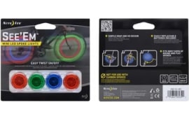 Nite Ize NSE-A1-4R3 See'Em Mini Spoke Lights - 4 Pack Assorted