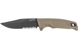 S.O.G SOG-17-22-04 Recondo FX 4.60" Fixed Part Serrated Satin TiNi Full Tang Cryo 440C SS Blade/ FDE Overmolded GRN Handle