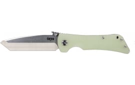 Diamondback Knifeworks SG02050009 Bad Monkey Emmerson 3.25" Folding Tanto Plain Satin S35VN SS Blade Jade Green Handle