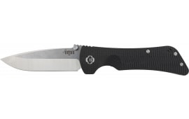 Diamondback Knifeworks SG03030001 Bad Monkey Folding Drop Point Plain Satin S35VN SS Blade G10 Black Handle