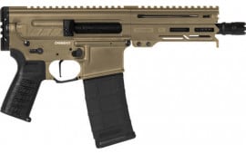 CMMG 30A0E33-CT Dissent  300 Blackout 30+1 6.50", Coyote Tan Cerakote Rec, OEM Grip, Picatinny Buffer Adapter