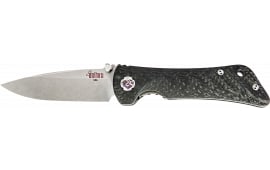 Diamondback Knifeworks SG06030008 Spider Monkey 3.25" Folding Drop Point Plain Black S35VN SS Blade Textured Black Carbon Fiber Handle