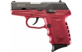 SCCY CPX2CBCR CPX-2 Double 9mm 3.1" 10+1 Crimson Polymer Grip/Frame Grip Black Nitride Stainless Steel