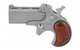Bearman - Classic - Single Action Derringer - 2.4" Barrel - .22 Mag - Cross Bolt Safety - No Extractor - Stainless Steel w/ Rosewood Grips - CL22MSR