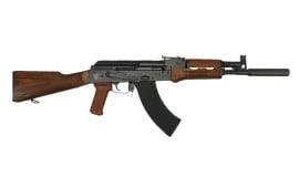 Pioneer Arms GROM Series Semi-Auto, 7.62x39 AK-47 Style Rifle W/ Laminated Wood Furniture, Faux Suppressor/ BBL Ext, 2- 30 Rd Mags, POL-AK-GROM-C-W