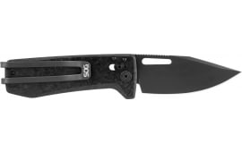 S.O.G SOG-12-63-05 Ultra XR XHP 2.80" Folding Plain Black Satin TiCN Cryo CTS XHP Blade/ Black Carbon Fiber Handle Includes Pocket Clip