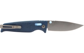 S.O.G SOG-12-79-01 Altair XR 3.20" Folding Plain Bead Blasted Cryo CPM 154 SS Blade/ Squid Ink Black w/Stone Blue Accents GRN Handle