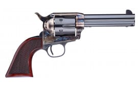 Taylors and Company 556204DE Short Stroke Smoke Wagon Navy Grip Single 357 Magnum 4.75" 6 Walnut Navy Sized Blued