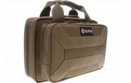 GPS Bags PC15FDE Pistol Case  Flat Dark Earth 600D Polyester with Mag Storage, Lockable Zippers & Cushioned Compartment Holds 1 Handgun