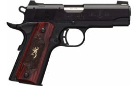 Browning 051852490 1911-22 Compact Single 22 LR 3.62" 10+1 Rosewood Grip Black Stainless Steel