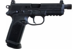 FN 66981 FNX DA/SA 45 ACP 5.3" 10+1 Black Interchangeable Backstrap Grip Black Stainless Steel