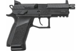 CZ 91289 P-07 DA/SA 9mm 4.3" 17+1 Black Interchangeable Backstrap Grip Black Nitride