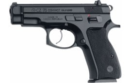 CZ 01190 CZ-75 Compact DA/SA 9mm 3.8" 10+1 Black Poly Grip Black Finish