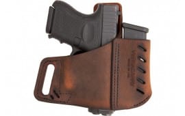 Versacarry 62101 Commander  Distressed Brown Buffalo Leather OWB fits Glock Right Hand Size 1