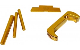 Cross Armory CRG5OKGD 3 Piece Kit  Extended Gold Anodized Aluminum/Steel for Glock 17, 19, 26, 34 Gen5