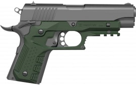 Recover Tactical CC3C-03 Grip & Rail System Green Polymer Picatinny for Compact 1911