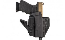 Comp-Tac C852GL297RBKN eV2 Max AIWB Black Kydex/Leather Belt Clip Fits Glock 26 Gen1-5