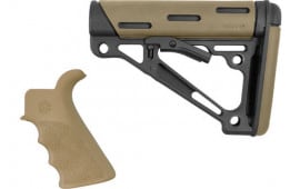 Hogue 15355 OverMolded Collapsible Buttstock AR15/M16 Flat Dark Earth with Beavertail Finger Groove Grip