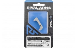Rival Arms RA72G002D Magazine Release  Fits Glock Gen4 Extended Silver Aluminum