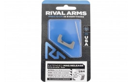 Rival Arms RA72G003D Magazine Release  Extended Silver Aluminum for Glock 43