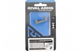 Rival Arms RA72G004D Magazine Release  Extended Silver Aluminum for Glock 43X, 48