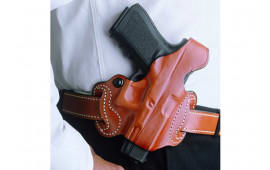 Desantis Gunhide 085TA8BZ0 Thumb Brake Mini Slide Tan Saddle Leather OWB fits Glock 43, 43x, 48 Right Hand