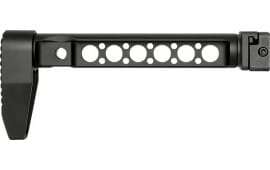 Midwest Industries MISTAPSFLWS Buttstock with Folding Adaptor  Black Steel with Minimalistic Butt Plate