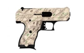 Hi-Point 916M Model C9 9mm Luger Caliber with 3.50" Barrel, 8+1 Capacity, $100 Bill Pattern, Serrated Steel Slide & Polymer Grip