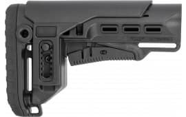 NCStar DLG-087-052 Tactical PCP52 Mil-Spec Stock Black Synthetic Collapsible with Adjustable Cheekpiece